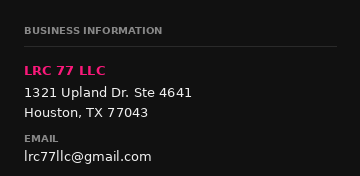 LRC 77 LLC — 1321 Upland Dr Ste 4641, Houston TX 77043